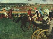 Edgar Degas At the Races painting